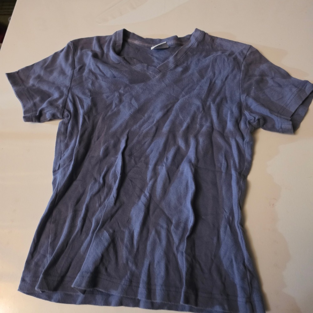 Columbia Sportswear Mens V-Neck Short Sleeve T-Shirt Blue Size Medium USA Made